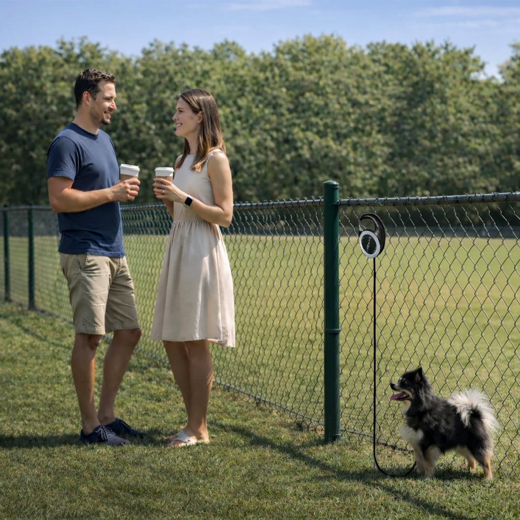 ClipWalk™ – Carabiner-Handle Retractable Hands-Free Dog Leash