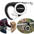 ClipWalk™ – Carabiner-Handle Retractable Hands-Free Dog Leash