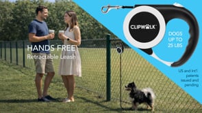 ClipWalk™ – Carabiner-Handle Retractable Hands-Free Dog Leash